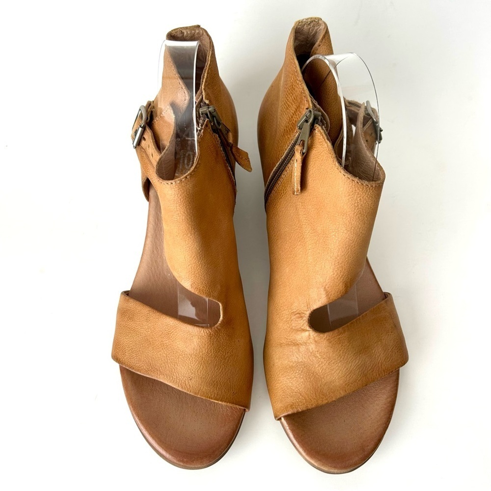 Miz Mooz Colbie Sandal Open Toe Ankle Boots Wheat Tan Leather Size 41 - Picture 8 of 13